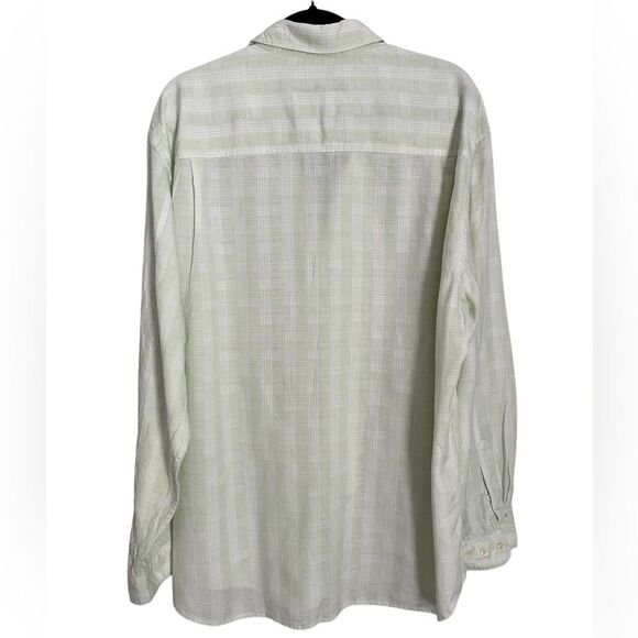 Tommy Bahama Men’s Button Down Plaid Light Green Shirt XL - Picture 2 of 6
